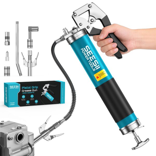 Seesii 400 ml Fettpresse 8000 PSI mit Schnellkupplung – Profiwerkzeug für Fahrzeuge & Landmaschinen