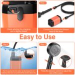 Rsaoty Campingdusche mit 3000mAh Akku – Mobile Aussendusche für Camping & Garten – Bild 5