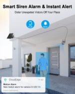 ANRAN 2K Solar Überwachungskamera Aussen – 360° PTZ, Farbnachtsicht & Alexa, 2er Set – Bild 5