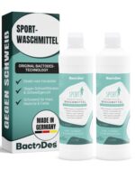 BactoDes® Sportwaschmittel Flüssigkonzentrat 2 x 1 Liter – Probiotische Tiefenreinigung