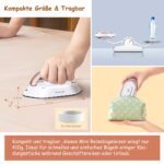 Newbealer Mini Reisebügeleisen 100-240V mit Keramiksohle – Kompaktes Trockenbügeleisen – Bild 7