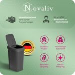 Novaliv 50L Mülleimer mit 2in1 Deckel – Schwing- & Klappdeckel für Küche & Büro – Bild 5