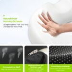 AUVON Orthopädisches Sitzkissen Rund mit Doppel-U-Aussparung – Entlastet Steissbeinnachhaltig – Bild 6