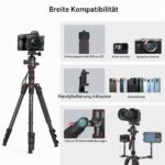 SMALLRIG 3935 Kamera-Stativ 180cm – Aluminium 2-in-1 Dreibein & Einbeinstativ mit 360° Kugelkopf – Bild 7