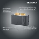 SEVERIN Langschlitz-Toaster 4 Scheiben mit Brötchenaufsatz – 1.400 W – Bild 2