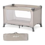 hauck Dream N Play Reisebett Beige – Kompaktes Babybett ab Geburt bis 15 kg