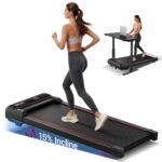 UMAY Klappbares Laufband mit 15% Steigung – Heimtraining bis 136 kg Belastung