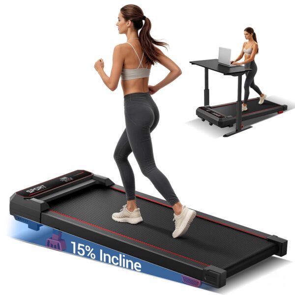 UMAY Klappbares Laufband mit 15% Steigung – Heimtraining bis 136 kg Belastung