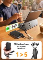 LKOUY 27000mAh Power Bank mit USB-C & 3-in-1 Kabel – Schnelllade Powerbank für iPhone & Samsung – Bild 6