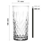 Glasmark Krosno Longdrinkgläser 6er Set 300ml – Cocktailgläser mit Kristalleffekt – Bild 3