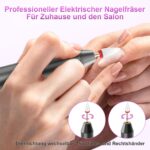 POFIBO Kabellose Nagelfräser 35.000 U/Min – Profi Maniküre Set mit 12 Aufsätzen – Bild 6
