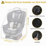 YOREPEK Autositz-Reisetasche 45x45x71cm – Wasserdicht mit Rucksackträgern für Flugzeug – Bild 3