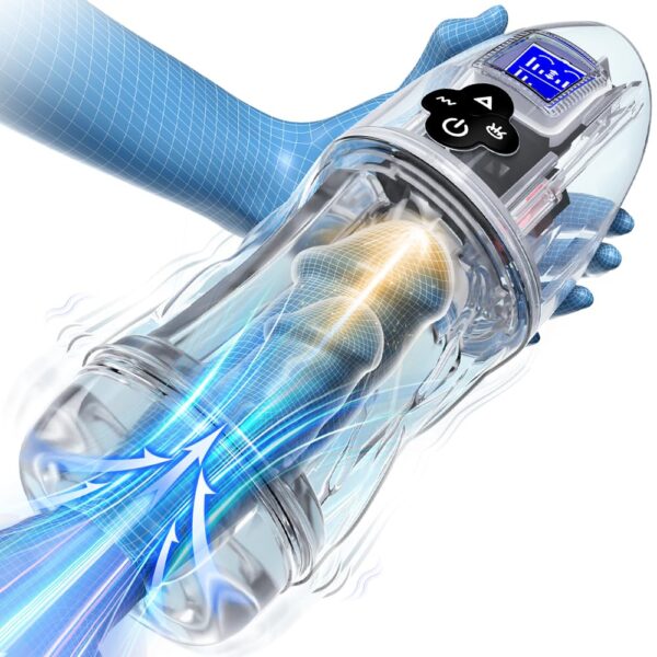 Elektrischer Masturbator mit 10 Vibrationen & 7 Saugmodi – Premium 6-in-1 Trainingsgerät für Männer
