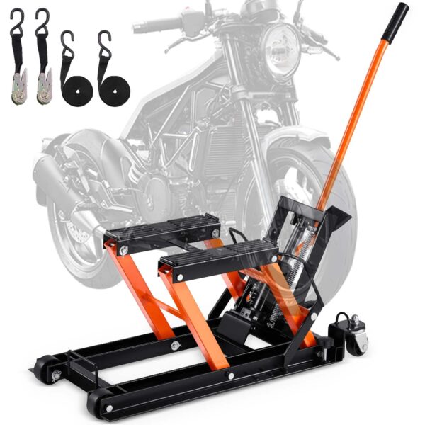 VEVOR Hydraulischer Motorradheber 700 kg – Hebebühne mit 120-385 mm Hubbereich