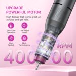 HALMAI HMC320 Elektrischer Nagelfräser 40000 RPM – Kabelloser Profi-Nagelfräser mit LCD-Display für Acryl- & Gel-Nägel – Bild 2