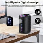 aowoka Bluetooth Lautsprecher mit RGB-Licht – IPX7 Wasserdicht, 15h Akku, Bluetooth 5.4 – Bild 3