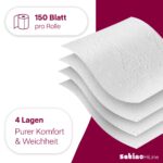 Satino Prestige 4lagiges Toilettenpapier 72 Rollen – Premium Zellstoff für optimale Weichheit – Bild 4