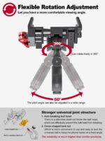 Tiakia Fahrrad-Handyhalterung Aluminium mit 6 Krallen & 360° Drehung – Universal Halter für 4,5-7 Zoll – Bild 6