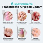 COSLUS C51 Kabelloser Nagelfräser – 35.000 U/min mit LED-Display & 25 Geschwindigkeitsstufen – Bild 8