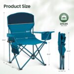 HIGH POINT SPORTS Campingstuhl 2er Set – Faltbar bis 102kg mit Getränkehaltern – Bild 3