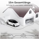 dé Mobile Wallbox/Ladestation 11kW [3-phasig|15m|6-16A] mit Einstellbarer Ladeleistung, Ladekabel CEE 16A auf Typ 2 und EV Ladegerät für Model Y/3, ID.3/4/5, MG4, EX30, e-up, e-tron, Zoe und andere EV – Bild 4