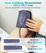 YONLO Automatisches Oberarm-Blutdruckmessgerät mit 2 Manschetten – Für die ganze Familie – Bild 5