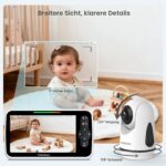 HelloBaby 6-Zoll Video-Babyphone mit Nachtsicht & PTZ-Kamera – WiFi-frei & 35h Akkulaufzeit – Bild 8