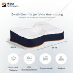 M LINE Athletic Pillow 50x35cm – Orthopädisches Memory Foam Kopfkissen gegen Nackenschmerzen – Bild 2