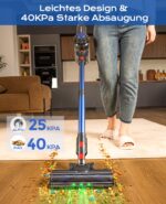 Ivormentico Akkustaubsauger 50 Min Laufzeit 40 KPA – Kabelloses Reinigungssystem für Tierhaare – Bild 2