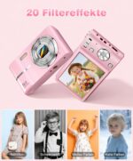 50MP Digitalkamera mit 1080P Video & 16X Zoom – Kompaktkamera für Kinder & Anfänger (Rosa) – Bild 6