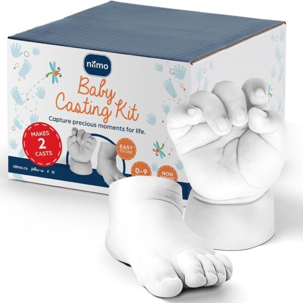 Niimo 3D Gipsabdruck Baby Hand und Fuss – Detailgetreues Erinnerungsset für Neugeborene