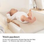 Ehrenkind Wickelauflage 50x70 cm abwaschbar – Hygienischer Wickeltisch-Bezug Beige – Bild 6