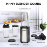 Ganiza GB1 Standmixer 900W – Smoothie Maker mit 3 Tragbechern & Edelstahlklingen – Bild 7