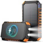 A ADDTOP Solar Power Bank 20000mAh – Kabelloses Schnellladen & Taschenlampe für Outdoor