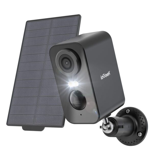 ieGeek 2K Überwachungskamera Aussen mit Akku & Solar – WLAN Sicherheitskamera IP65