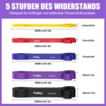 Fokky Widerstandsbänder Set 5er mit Türanker – Krafttraining für Anfänger bis Fortgeschrittene – Bild 2