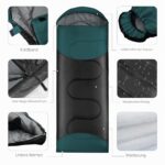 Sundom Schlafsack 3 Jahreszeiten 220x80 cm – 2-in-1 Camping Schlafsack wasserdicht & leicht – Bild 3