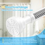 AIZESI Teleskopstange 80–195 cm ohne Bohren – Duschvorhangstange Edelstahl für Bad & Wohn – Bild 4