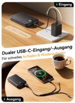 LKOUY 27000mAh Power Bank mit USB-C & 3-in-1 Kabel – Schnelllade Powerbank für iPhone & Samsung – Bild 8