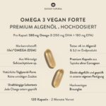 SUNDAY NATURAL Omega 3 Vegan Forte – 120 Softgel Kapseln mit 700 mg DHA + 360 mg EPA – Bild 2