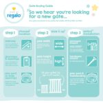 Regalo Safety Super Wide Schutzgitter 75-150cm – Druckmonage für Babys, Kleinkinder & Haustiere – Bild 9