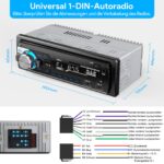 CENXINY 1 DIN Autoradio mit Bluetooth 5.0, RDS & Freisprechanlage – 4x65W Kraftvolle Audioleistung – Bild 6