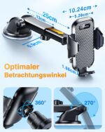 VANMASS 2026 Handyhalterung Auto – 4in1 Universalhalter mit Saugnapf & Lüftungshaken – Bild 9