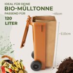 BioGlück® Biomüllsäcke 120L [25 Stück] – Reissfest & Nassfest für die Biotonne – Bild 2