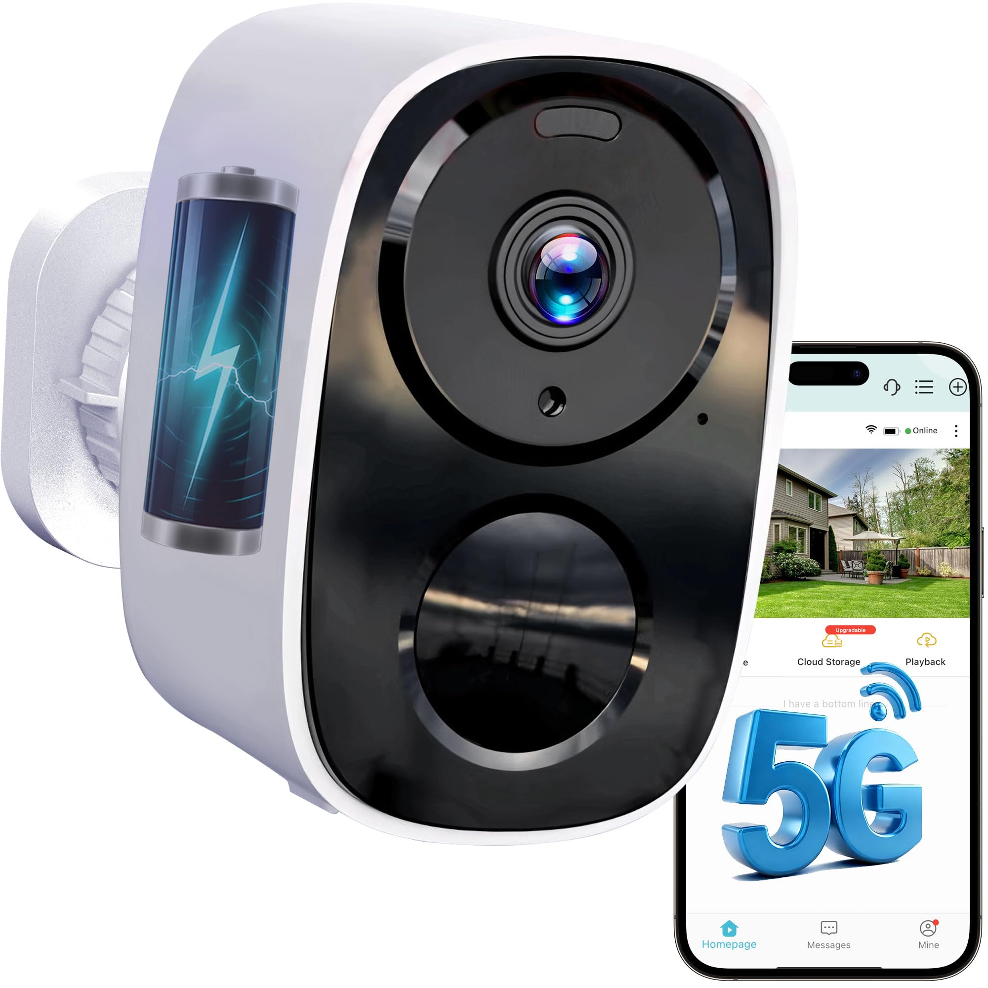 71zRcM14dTL._SY2000_.jpg HITELLARCAM 2K Akku-Überwachungskamera – Dual-Band WLAN, Farb-Nachtsicht & KI-Erkennung – Bild 1