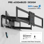 BONTEC TV Wandhalterung 60–110 Zoll – Doppelarm-Halterung bis 125 kg mit 1016 mm Auszug – Bild 6