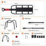 ZOOYAUE Gepäckträger Mountainbike 24-29 Zoll – Aluminiumlegierung bis 100 kg Tragkraft – Bild 7