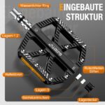 GUOOTU CNC Aluminium MTB Pedale mit 3 versiegelten Lagern – Leicht & Rutschfest – Bild 3