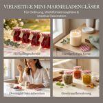 ComSaf 240ml Einmachgläser 24er-Set mit Rot-Weiss Deckel – Luftdichte Marmeladengläser – Bild 8