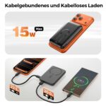 Eissix 12000mAh MagSafe Powerbank mit 22.5W USB-C Schnellladung – Magnetische Power Bank für iPhone – Bild 3